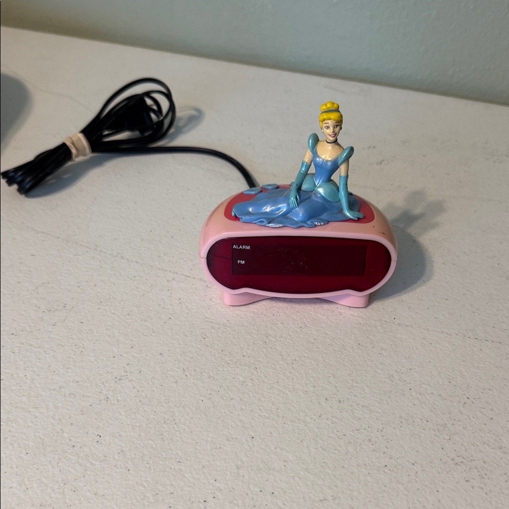 Princess Cinderella Pink Digital Alarm Clock